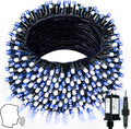 Voice Controlled Smart Christmas Lights Outdoor, 75.8ft 200LED Extendable String Lights with 7 Voice Commands, 12 Modes & Timer, Waterproof Christmas Decorations for Party Tree Garden (Bule and White)