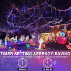 250 LED Christmas Lights Indoor Outdoor 82ft Christmas String Lights Indoor 8 Modes Clear Wire, Plug in Twinkle Fairy Lights for Bedroom Tree Christmas Decorations, Multicolor
