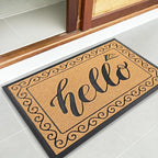 Yimobra Welcome Mats for Front Door 29.5x17, Heavy Duty Waterproof Outdoor Door Mat Outside Entrance, Non-Slip Low Profile Indoor Entryway Mat for Garage Patio, Yellow