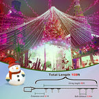 ILLUMINEW 500 Led Multi Color Outdoor String Lights Waterproof Easter Decorations, 174 Ft 8 Modes Twinkle Plug in Fairy Lights for Bedroom Yard Wedding Room Decor (Multicolor, 500Led)