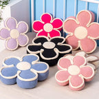 Flower Pillow, Soft Shaped Floor Cushion, Decorative Throw Pillow, Cute Seating Cushion, Plush Pillow for Sofa Couch Bed (17.7 Inch, Lavender)