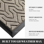 Yimobra Large Door Mat Outside Entrance 47x24, Waterproof Heavy Duty Outdoor Mats for Front Door, Non Slip Rubber Entry Mat for Garage Patio Indoor, Easy Clean, Beige