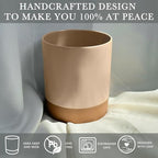 Mora Ceramic Kitchen Utensil Holder - Wooden Spoon & Spatula Crock for Countertop, Modern Farmhouse Home Decor, Extra Large 7.3" Cooking Organizer for Stove Top and Counter - Heavy & Sturdy - Chai