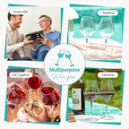 MICHLEY Unbreakable Stemmed Wine Glass 100% Tritan Plastic Dishwasher available Glassware 15 oz, Set of 2