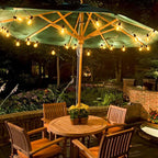 Mlambert 100Ft LED Outdoor String Lights, Dimmable G40 Globe Patio Lights with 50+3 Waterproof Shatterproof Bulbs for Backyard Porch-Brown Cord 1 Pack