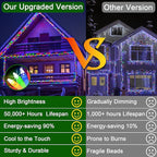 180 LED 59ft Christmas String Lights Indoor Outdoor, 8 Modes Christmas Fairy Lights with Timer & Momory, IP44 Waterproof Christmas Tree Lights for Xmas Patio Yard Fence Balcony Garden (Multicolor)