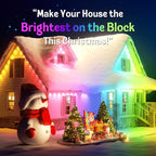 Fitop Permanent Outdoor Lights, 200FT RGB Smart LED Eaves Light, IP67 Waterproof Outdoor Strip Lights, 16 Million Colors, Extendable, App/Remote Control, Music Sync