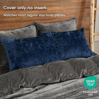 PHF Truly Velvet Pillowcases Standard Size, No Insert, 2 Pack Ultra Soft Breathable Pillow Shams Covers with Envelope Closure, 20" X 26" Luxury Cozy Warm Fuzzy Flannel, Navy Blue