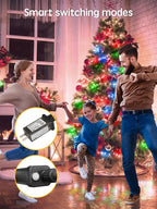 213FT Christmas Lights Multicolor, 600 LED String Lights Outdoor with Remote Control, 8 Modes Fairy Light Plug in Outside Waterproof for Patio Bedroom Holiday Party Christmas Tree Wedding Garden