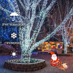2-Pack Connectable Christmas Lights Outdoor, Total 164FT 400LED Christmas String Lights Waterproof with 8 Modes & Timer, Green Wire Twinkle Lights for Xmas Tree Decorations Outdoor Indoor, Cool White