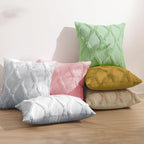 decorUhome Throw Pillow Covers 18x18 Inch Set of 2, Soft Plush Faux Fur Wool Khaki Couch Pillow Covers, Decorative Neutral Pillow Cases for Bed Sofa Living Room Home Decor