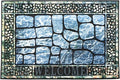 Door Mat Welcome Mat, Heavy Duty Door Mat 17.7 x 29.5 Inch Front Rug Doormat for Outdoor Entrance Home Non-Slip Rubber Rug for Front Door, Outside, Entryway, Patio (Blue Welcome)