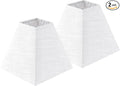 2 Pack 4"×9" × 8.3”inches Spider Small Square Lampshades for Wall Lamps Table Lamps Floor Lamps-Wall Mount Lamp Shade White Texture Lampshades Replacement for Bedroom By GO&SO