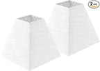 2 Pack 4"×9" × 8.3”inches Spider Small Square Lampshades for Wall Lamps Table Lamps Floor Lamps-Wall Mount Lamp Shade White Texture Lampshades Replacement for Bedroom By GO&SO