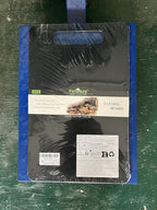 Fotouzy Plastic Utility Cutting Board with Handles, Food Safe PP Material, BPA Free, Dishwasher Safe, Thick Chopping Board, Large Size, Easy Grip Handle, for Kitchen (Black)
