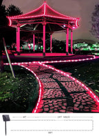 Brightown Outdoor ‎Solar Christmas Lights, 39FT 200LED Solar Rope Light Waterproof Outdoor Christmas Decorations for Party Garden Yard Home Xmas Halloween Holiday Tree Decoration Light, Candy Color