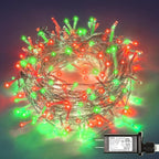 ILLUMINEW 300 Led Red Green String Lights Outdoor Waterproof Christmas Decorations, 108 Ft Fairy Lights for Bedroom, 8 Modes Plug in Christmas Lights for Outside Room Decor