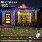 165FT 500 LED Christmas Lights, Plug in Christmas String Lights with Waterproof, 8 Modes Twinkle Fairy Lights for Xmas Garden Tree Holiday Decorations, Multicolor