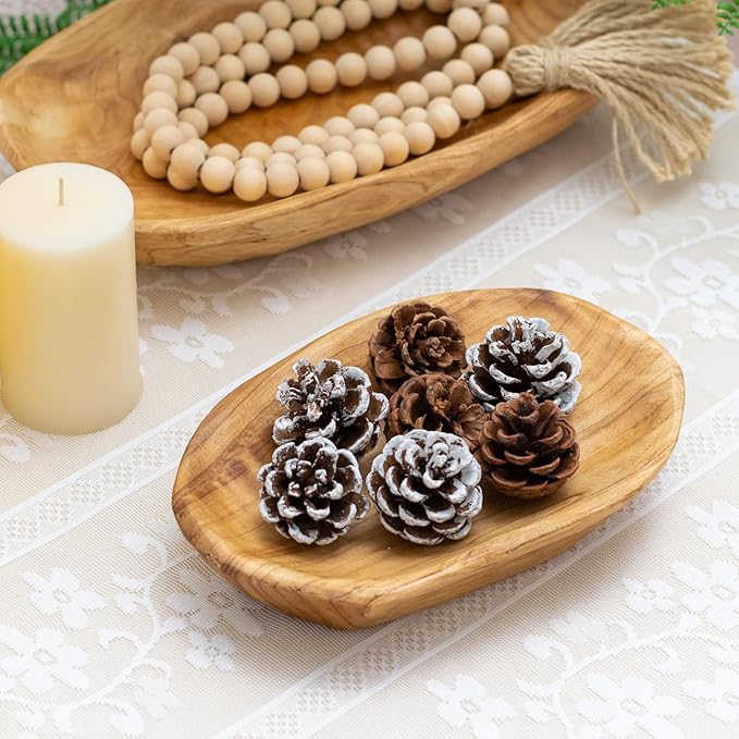 Root Wood Dish, Party Platter and Tray for Sandwich Bread Serving, appetizer display, Vintage ring dish, Hand Carved Artworks (7 inch - 9 inch)