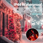 ILLUMINEW 300 Led Red String Lights Outdoor Waterproof Christmas Decorations, 108 Ft Fairy Lights for Bedroom, 8 Modes Plug in Christmas Lights for Outside Room Decor