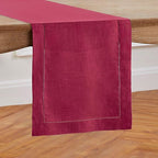 Solino Home Linen Beet Table Runner 72 Inches Long - 100% Pure Linen Hemstitch Table Runner 14 x 72 Inch for Dresser, Dining, Fall, Autumn, Halloween, Thanksgiving, Holiday - Classic Hemstitch