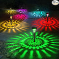 ROOR Solar Pathway Lights 12 Pack, Outdoor Solar Yard Lights, RGB Color Changing+Warm White, IP67 Waterproof for Garden Path Backyard Christmas Lawn Landscape Decorative