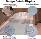 (Extended Edition) Expandable Bathtub Tray for Tub, Clear & Easy Maintenance Acrylic Bath Organizer for Relaxing Spa, Bath Tub Caddy Tray Fits Most Bathtubs and Bathroom Décor Style