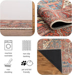 Keen Home Design 2x10 Rug - Machine Washable Runner with Non-Slip Backing, Ideal for Hallway, Entryway, Kitchen, Laundry Room - Vintage, Easy Clean, Durable, Low Pile Rug - (2'6" x 10')