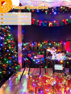 500 LED 164 FT Christmas Lights, Waterproof Outdoor String Lights with Remote and Timer, Christmas Tree Lights with 8 Modes Dimmable, Fairy Lights for Holiday Decor (Multicolor)