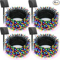 Brightown Solar Christmas Lights Outdoor, 4 Pack Total 184FT 480 LED Solar String Lights Outdoor Waterproof Green Wire with 8 Modes, Solar Fairy Light for Garden Yard Patio Party Decors, Multicolor