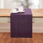 Solino Home Linen Table Runner 120 Inches Long - Athena, 100% Pure Linen Grape 14 x 120 Inch Table Runner for Dining, Fall, Autumn, Halloween, Thanksgiving, Holiday