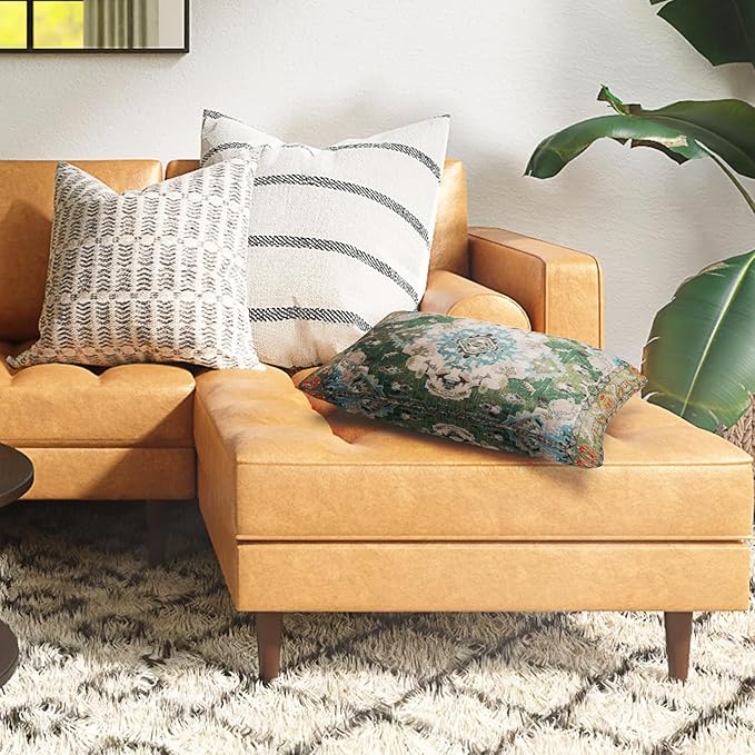 Snycler Boho Throw Pillow Covers 12x20 inch Set of 2 Boho Rug Carpet Double Sided Pattern Cotton Soft Pillow Case Cushion Cover Pillowcase for Couch Sofa Bed Decorative (Green)