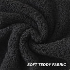 FUTEI Black Throw Pillow Covers 18x18 Inch Set of 2,Furry Faux Fur Teddy Boucle Textured Cushion Covers,Soft Fluffy Decorative Pillow Case,Home Decor for Couch Bed Living Room Office Car