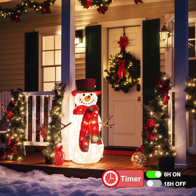 echosari 200 LED 66ft Christmas String Lights Battery Operated, Battery Christmas Lights with Remote Timer Outdoor Fairy Lights for Wreath Party Trees Decor (Warm White)
