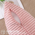 Mecatny Corduroy Decorative Throw Pillow Covers 12x20 Set of 2 for Sofa Living Room, Soft Neutral Boho Couch Pillow Covers for Home Decor, Pink