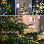 BHCLIGHT Extra-Long Connectable 99FT 240LED Christmas String Lights Outdoor/Indoor, Timer & Memory & 8 Modes, Warm White String Lights Waterproof Green Wire Tree Lights for Xmas Holiday Yard Party