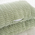 Fancy Homi Sage Green Long Lumbar Decorative Throw Pillow Covers 14x36 Inch for Bed Couch Bedroom, Soft Corduroy Rectangle Solid Cushion Case 35x91 cm, Rustic Farmhouse Boho Room Décor