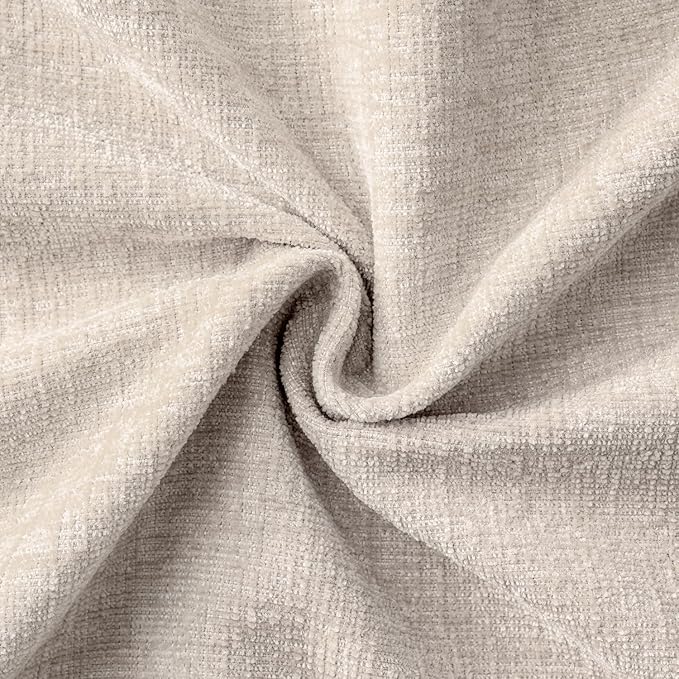 MIULEE Pack of 2 Couch Throw Pillow Covers 12x20 Inch Soft Light Brown Chenille Pillow Covers for Sofa Living Room Solid Dyed Pillow Cases