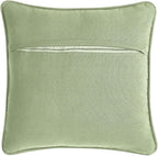 Boho Living Jada Premium Woven Design, Living Room Décor, Decorative Throw, (1) 18" x 18" Pillow Cover with Insert, Sage Green