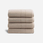 Brooklinen Super-Plush Turkish Cotton Bath Towel Set - Includes 4 Bath Towels Cotton, 820 GSM, Highly Absorbent, Machine Washable, Perfect for Home & Bathroom (Driftwood)