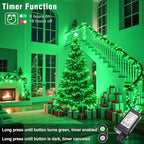 165FT 500 LED Christmas Lights, Plug in Christmas String Lights with Waterproof, 8 Modes Twinkle Fairy Lights for Xmas Garden Tree Holiday Decorations, Green