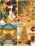 4 Pack Battery Operated Christmas Lights with Timer, 132FT 400 LED Waterproof Battery Twinkle Light, 8 Modes Green Wire Fairy Light for Indoor & Outdoor Bedroom Tree Christmas Decorations (Warm White)