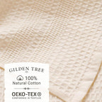 GILDEN TREE Waffle Bath Sheet Large Bath Towels Quick Dry Thin Body Towels, 40x80 Oversized Bath Towels for Adults, 2 Pack Bath Sheet Set, Classic Style (Cream)