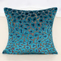 Alerfa Blue Floral Throw Pillow Cover 20 x 20 Inch Cut Velvet Sqaure Luxury Decorative Pillow Cover for Couch Living Room Bedroom