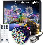 300 LED Christmas Lights Warm White/Multicolor, 115FT Color Changing String Lights Outdoor with Remote Control, 8 Modes Fairy Light Plug in Waterproof for Christmas Tree Bedroom Party Wedding