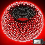 300LED Christmas Lights Outdoor Indoor Use, 12 Lighting Modes 75ft Christmas Tree Lights with Timer, Dimmable Plug in Red LED StringLights Waterproof for Yard Tree Wedding Party Holiday Red