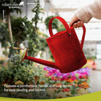 Headwind Aurora Cayenne Red Metal Watering Can 2 Gallon – Galvanized Vintage Large Watering Metal Can for Indoor & Outdoor Garden Use by Robert Allen