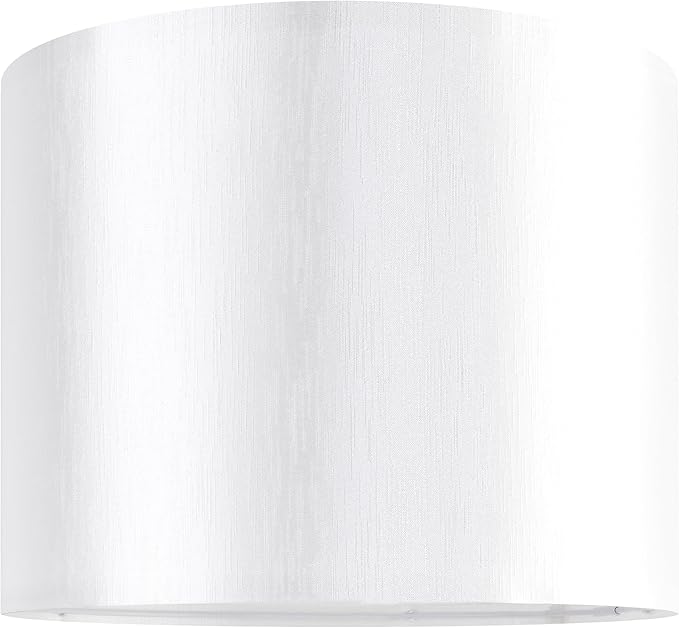 Silver-White Drum Lamp Shades Set of 2 Large Lampshade 16``Top x 16``Bottom x 12``High(Spider) Modern Lamp Shade for Table and Bedside Lamp - Lampshade Replacement ampshade