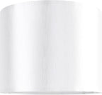 Silver-White Drum Lamp Shades Set of 2 Large Lampshade 16``Top x 16``Bottom x 12``High(Spider) Modern Lamp Shade for Table and Bedside Lamp - Lampshade Replacement ampshade