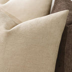 MIULEE Pack of 2 Decorative Throw Pillow Covers Soft Chenille Throw Pillows Solid Textured Cushion Covers for Couch Sofa Bedroom Living Room 20x20 Inch, Beige